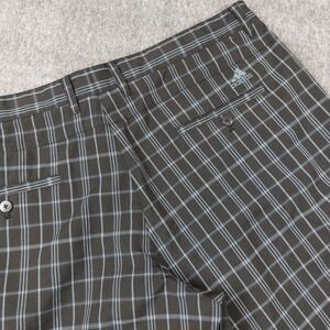 ADIDAS Men's 40(42) Plaid Hybrid Cargo Performance Chino Shorts Pockets A2E001